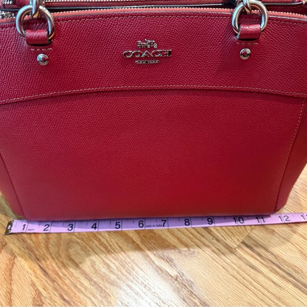Coach Brooke Carryall Crossbody Leather Red Purse Shoulder Bag G1857-F25397 - Picture 2 of 16
